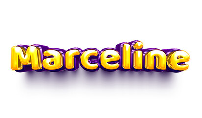 names of girls English helium balloon shiny celebration sticker 3d inflated marceline 