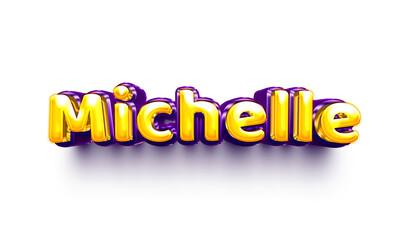 names of girls English helium balloon shiny celebration sticker 3d inflated Michelle