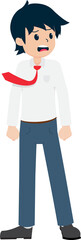 Salary Man Business Isolated Person People Cartoon Character Flat illustration Png #179