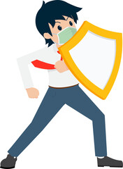 Salary Man Business Isolated Person People Cartoon Character Flat illustration Png #174