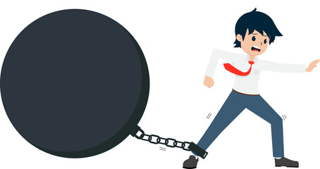 Salary Man Business Isolated Person People Cartoon Character Flat illustration Png #159