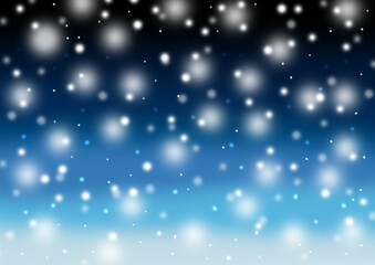 手描き夜の雪が降る背景壁紙イラスト