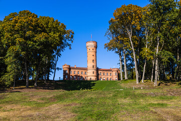 Castle of Raudone - Renaissance style manor with a cylindrical tower