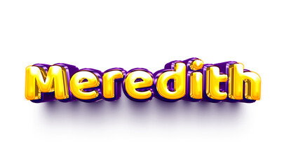 names of girls English helium balloon shiny celebration sticker 3d inflated meredith