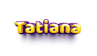 names of girls English helium balloon shiny celebration sticker 3d inflated tatiana