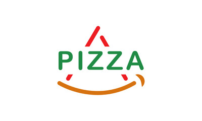Pizza Store Modern, Minimalist, Logo Design. Pizza Slice, restaurant, icons, Vector illustration template.