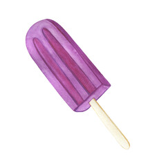 watercolor drawing of ice cream