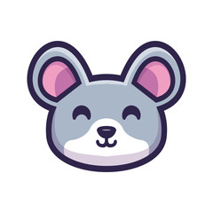 art illustration design concept mascot symbol icon head animal of mouse