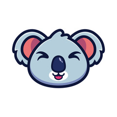 art illustration design concept mascot symbol icon head animal of koala