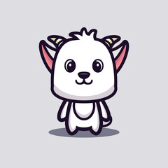 art illustration design concept mascot symbol icon cute animal of goat