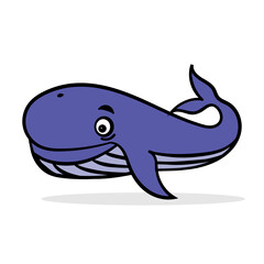 Obraz premium Art illustration design concept symbol icon animals of whale