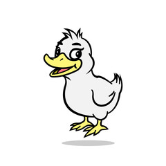 Art illustration design concept symbol icon animals of duck