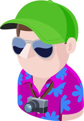 Tourist Man Avatar People Icon