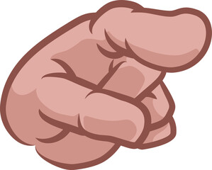 Pointing Hand Cartoon
