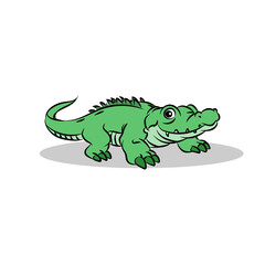 Art illustration design concept symbol icon animals of crocodile