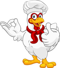 Chicken Chef Rooster Cockerel Perfect Cartoon