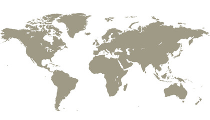Obraz na płótnie Canvas World map. Silhouette map. Color vector modern. 