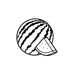 watermelon vector icon