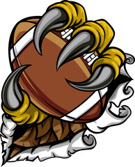 Tearing Ripping Claw Talons Holding Football Ball