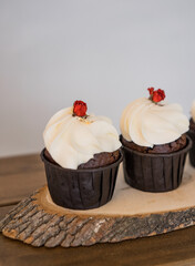 chocolate cake with rose