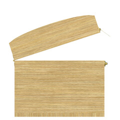 3d rendering illustration of a wooden box for decoupage