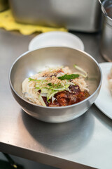 cold noodles with kimchi