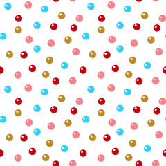 seamless pattern of multicolored balls. Print for printing on fabric. Background for postcards and posters