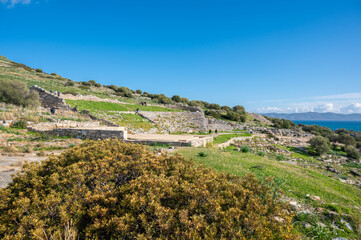 Fototapeta na wymiar Ancient greek theater of Thorikos in Lavrio, Attiki, Greece