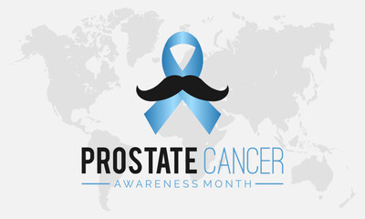 Vector illustration on the theme of Prostate Cancer awareness observed each year during November banner, Holiday, poster, card and background design.