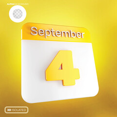 Calendar September 3d Premium