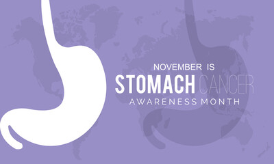 Vector illustration on the theme of Stomach Cancer Awareness Month observed each year during November banner, Holiday, poster, card and background design.