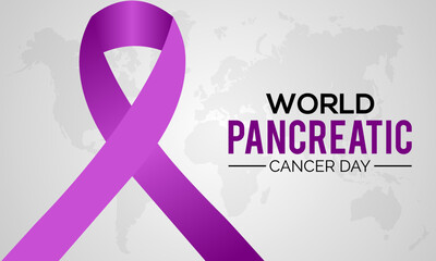 Vector illustration on the theme of World Pancreatic Cancer day observed each year during November banner, Holiday, poster, card and background design.