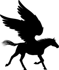 Pegasus Silhouette Mythological Winged Horse