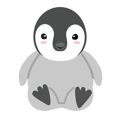 Little baby  Penguin cartoon flat