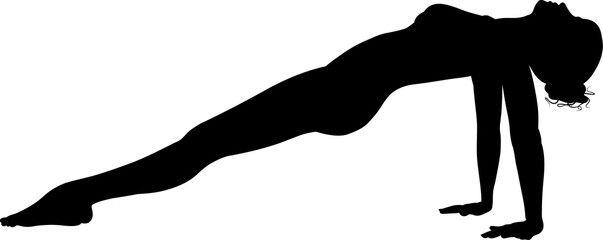 Yoga Pilates Pose Woman Silhouette