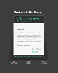 Business letterhead template design