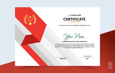 Fototapeta premium Modern of achievement certificate template