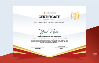 Modern of achievement certificate template