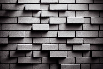 Obraz premium Black dark gray brick wall detail texture background.