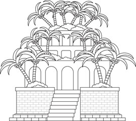 7 Wonders of the World. Gardens of Babylon.