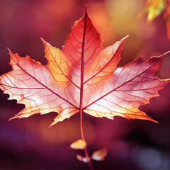 Falling leaves natural background. Autumn maple leaves