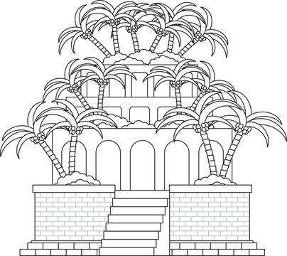 7 Wonders of the World. Gardens of Babylon.