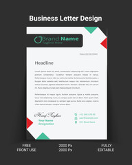Business letterhead template design