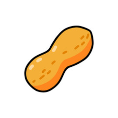 Peanut icon. Flat design, linear and colorful. Isolated vector illustration