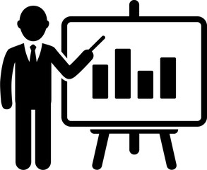 Businessman presentation icon