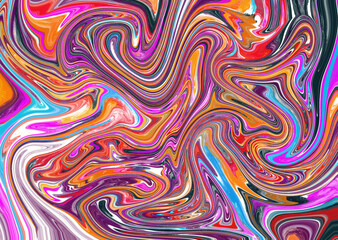 Obraz premium abstract brush color wave with lines background.