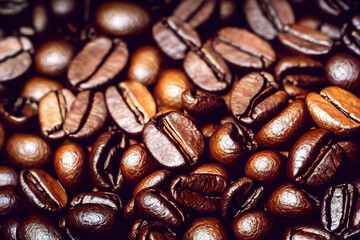 close up of  coffe beans