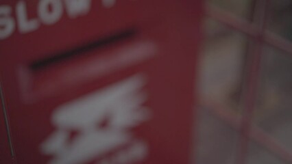 open with handle of red postbox