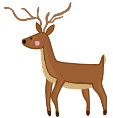 Fototapeta premium deer with a christmas tree