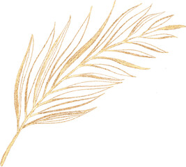 Leaf of golden luxury illustration